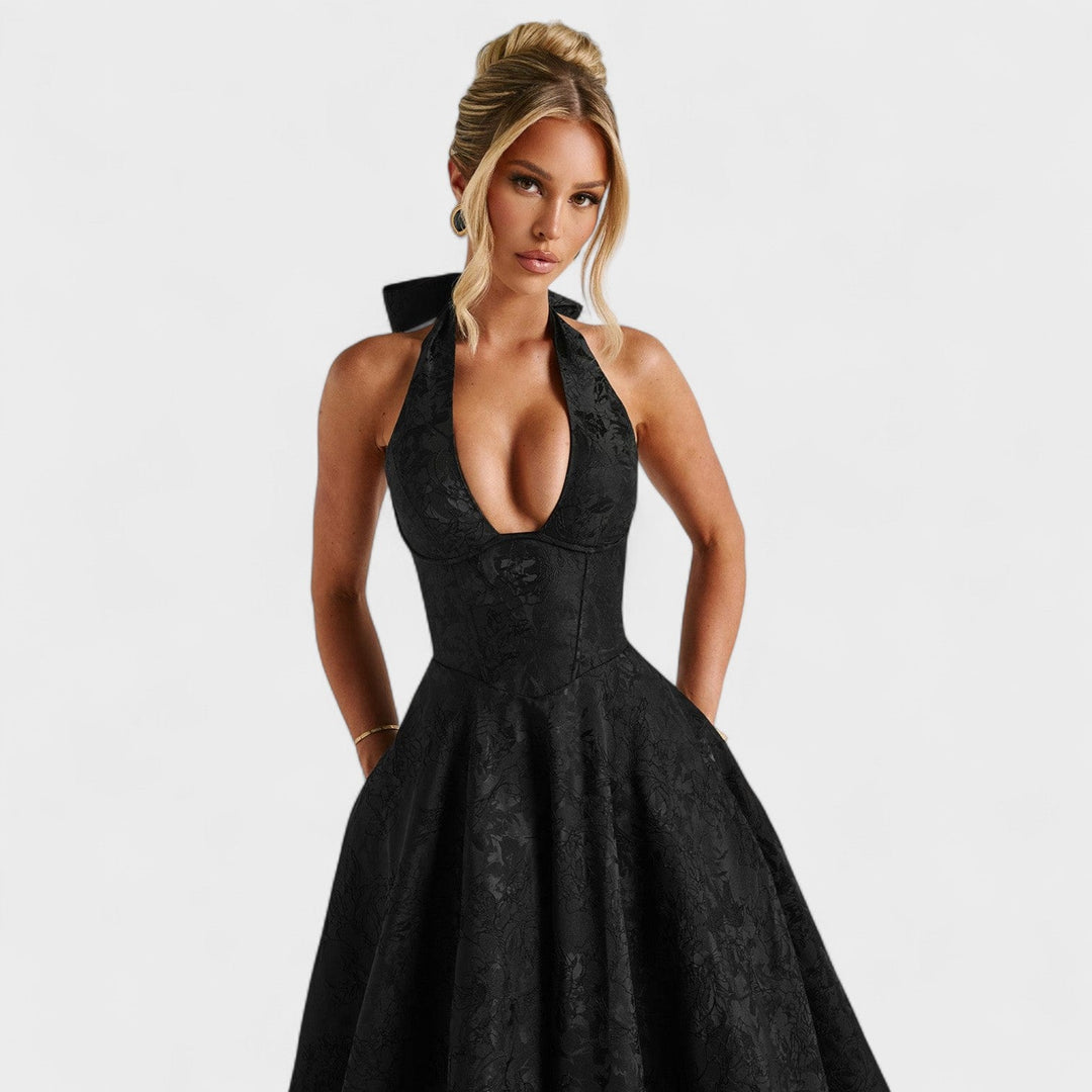 Efi - Vestido midi texturizado