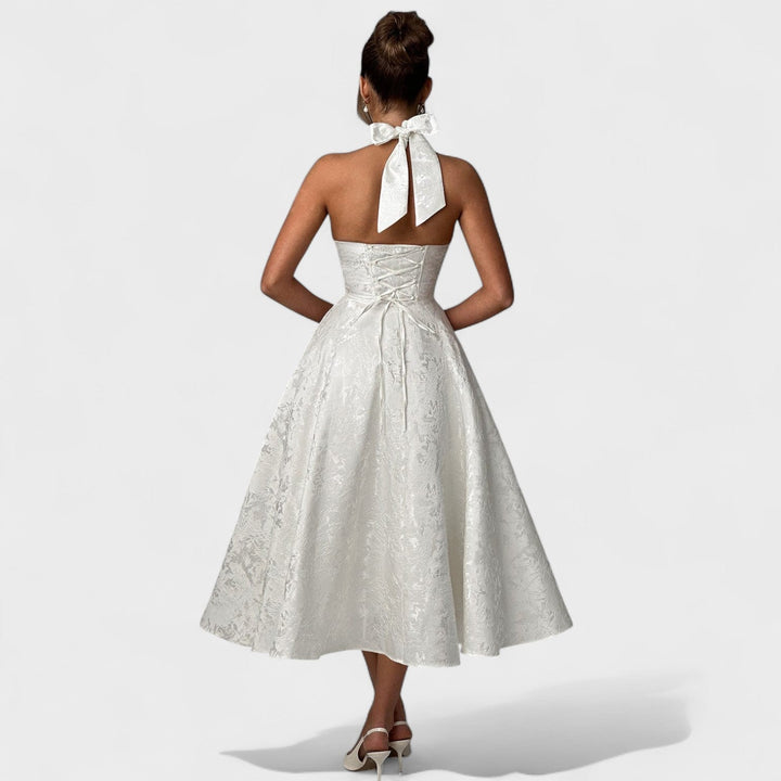 Efi - Vestido midi texturizado