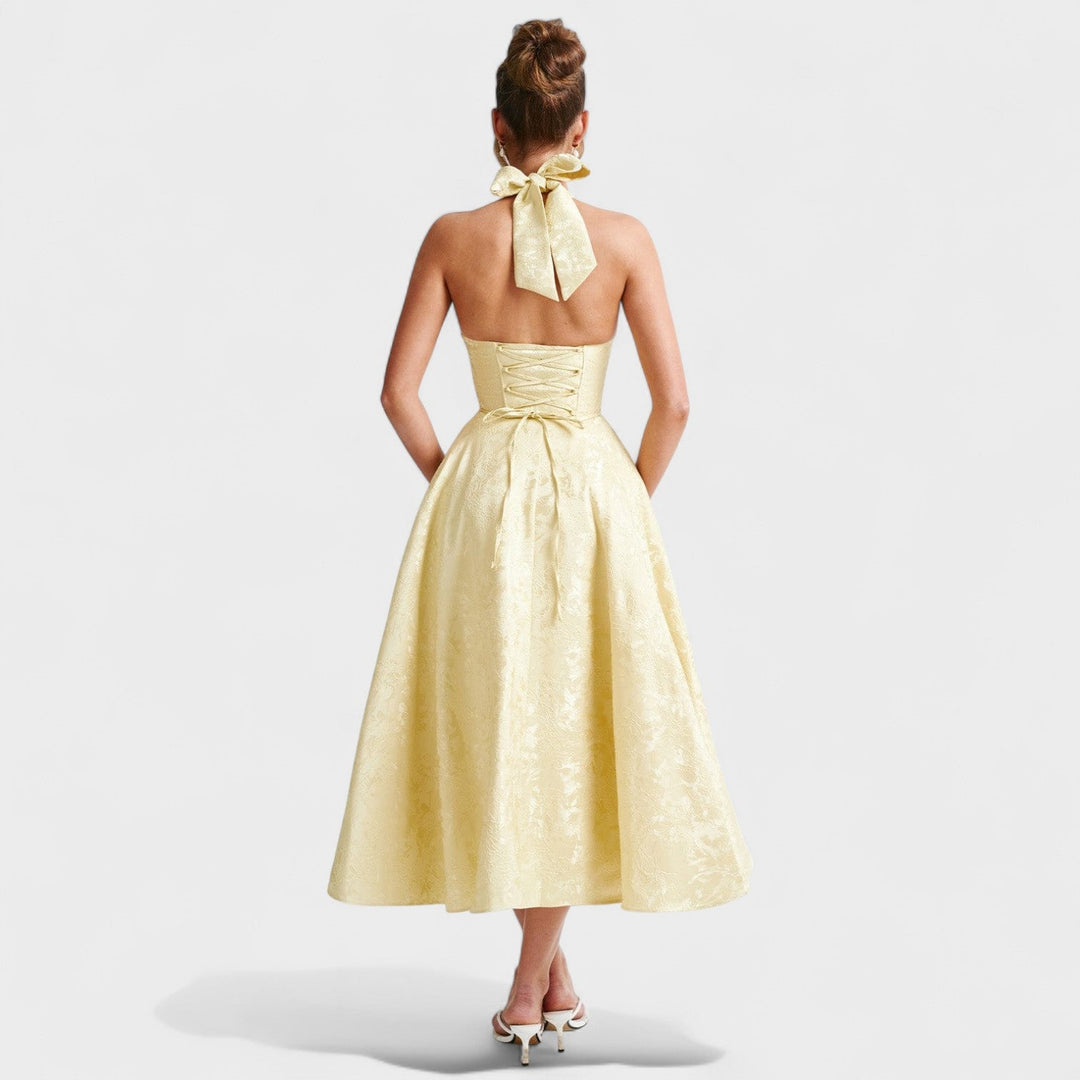 Efi - Vestido midi texturizado