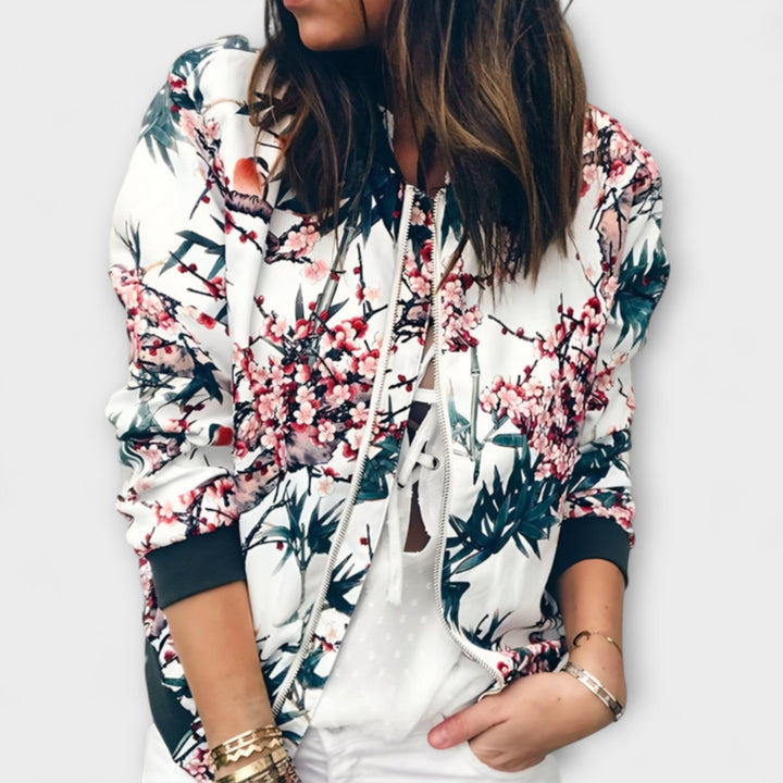 Andreia - Chaqueta bomber elegante floral