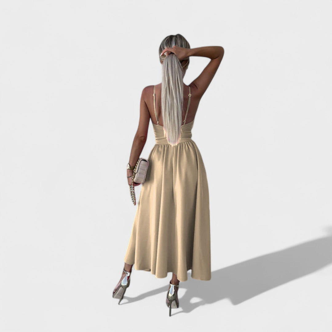 Cielo - Vestido Midi con Abertura